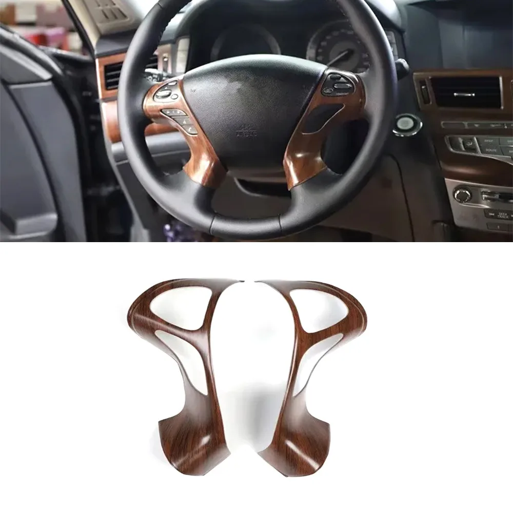 Car Steering Wheel Decoration ABS Cover Trim For Infiniti Q70 2013-2019 Interior Accessories Styling