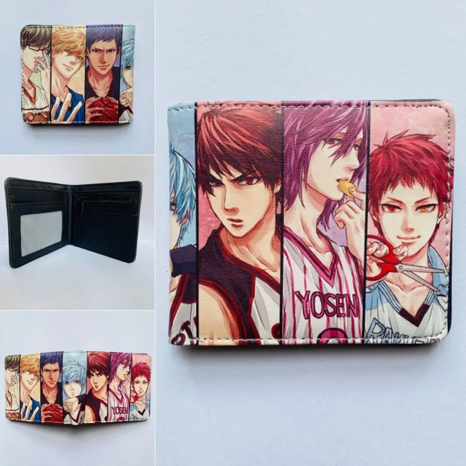 Japanese Anime Slam Dunk Wallet Sakuragi Hanamichi Kaede Rukawa Short Purse for Men Kids Students