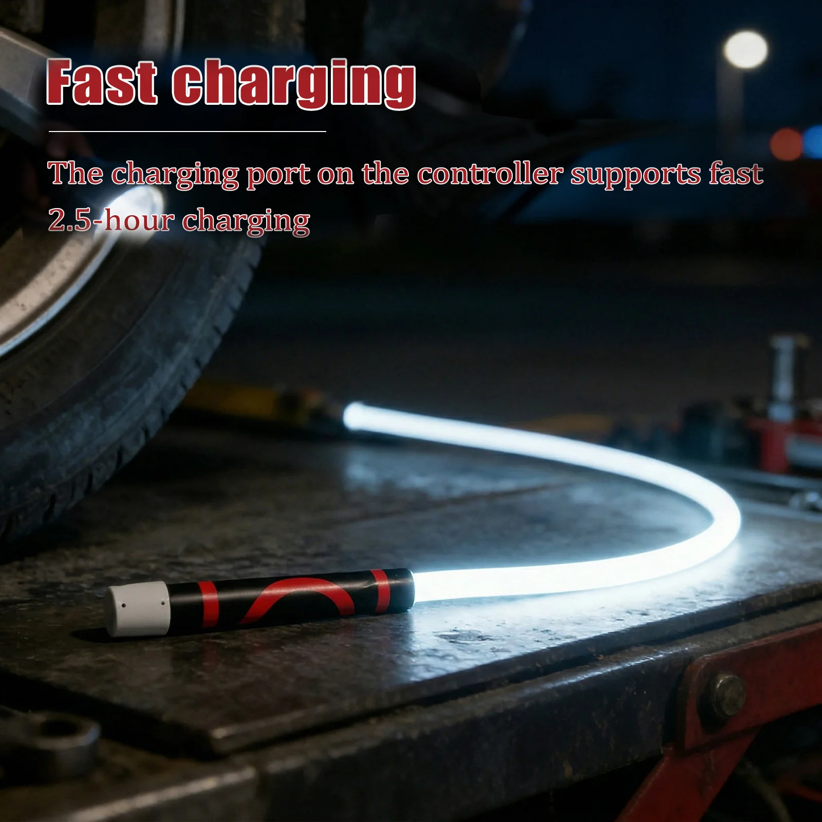 LED Flashlight Stick Long Battery Life 2 H High Lumen Flexible Flashlight Stick 3 Brightness Bendable Work Light for Car Repairs