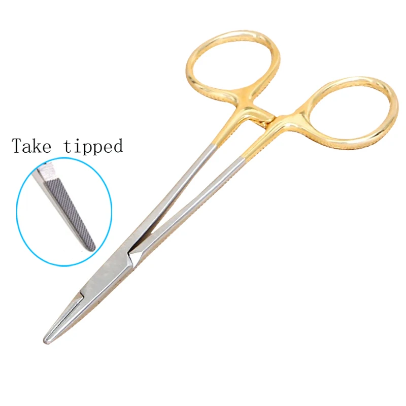 Stainless steel needle-holding pliers Gold shank insert needle-holding pliers Needle-pattern needle-holding pliers cosmetic tool