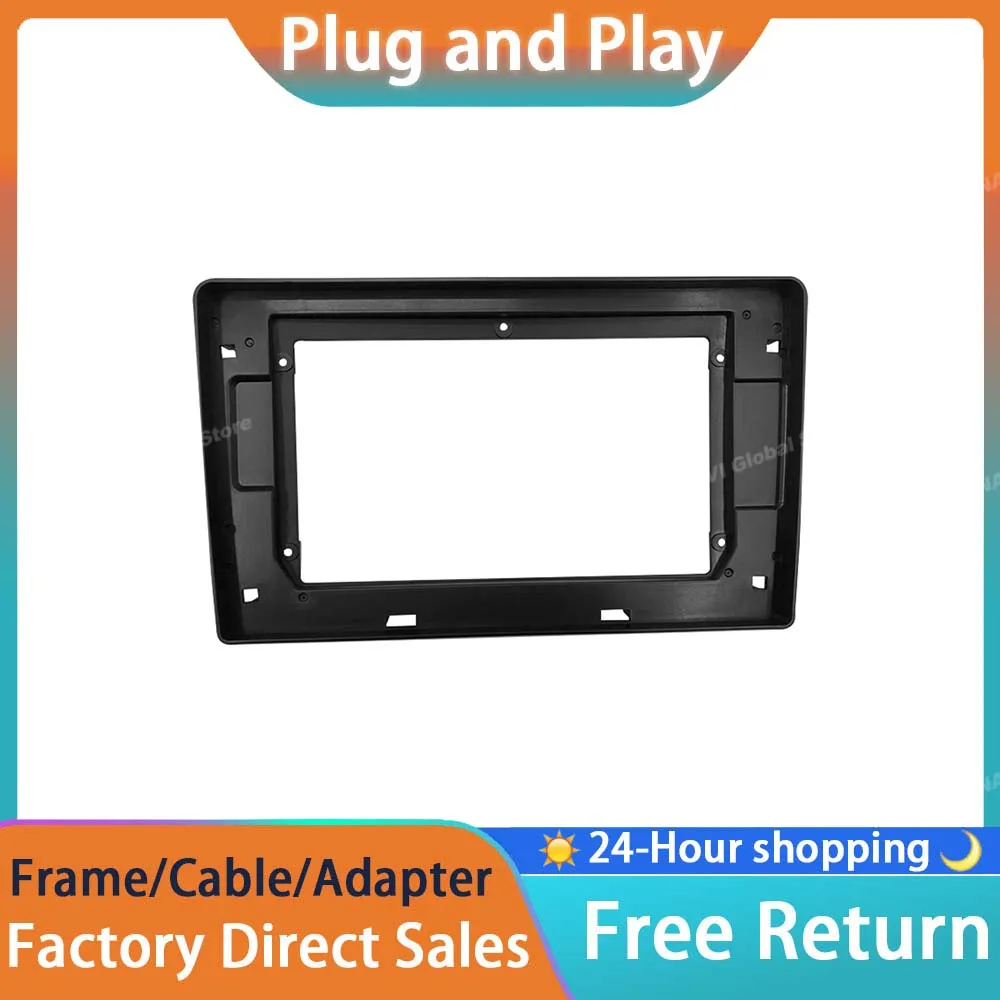 RSNAVI Car CD Frame Audio Fitting Adaptor Dash Trim Kits Facia Panel 10.1inch For Wuling Hongguang V2019 Double Din Radio Player