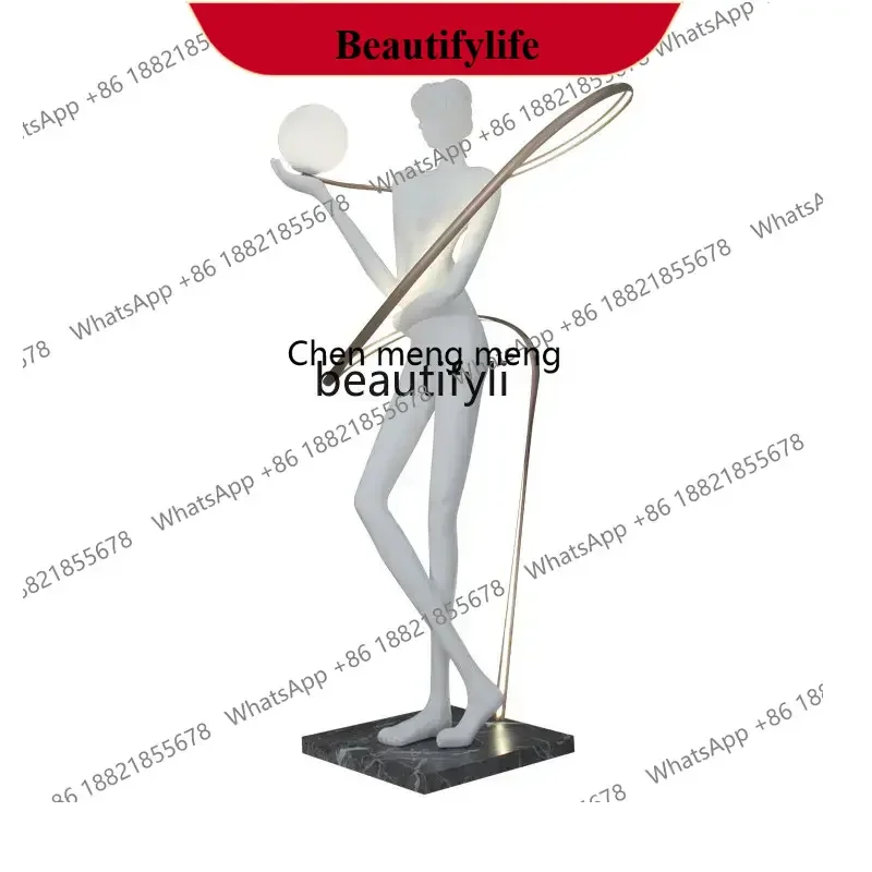 

D178 Y LBX Artistic Floor Exercise Ribbon Goddess Sculpture Floor Lamp Bar Restaurant Decoration Decoration