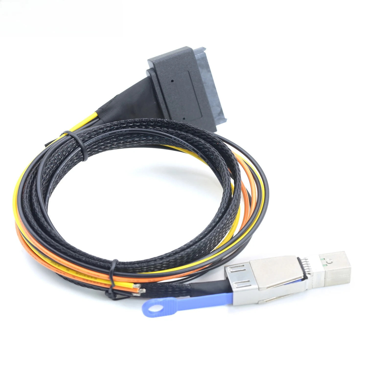 Mini servidor SAS HD SFF-8644 para servidor M.2 SAS SFF-8639 com comprimento de chicote de alimentação aberto 0,5M