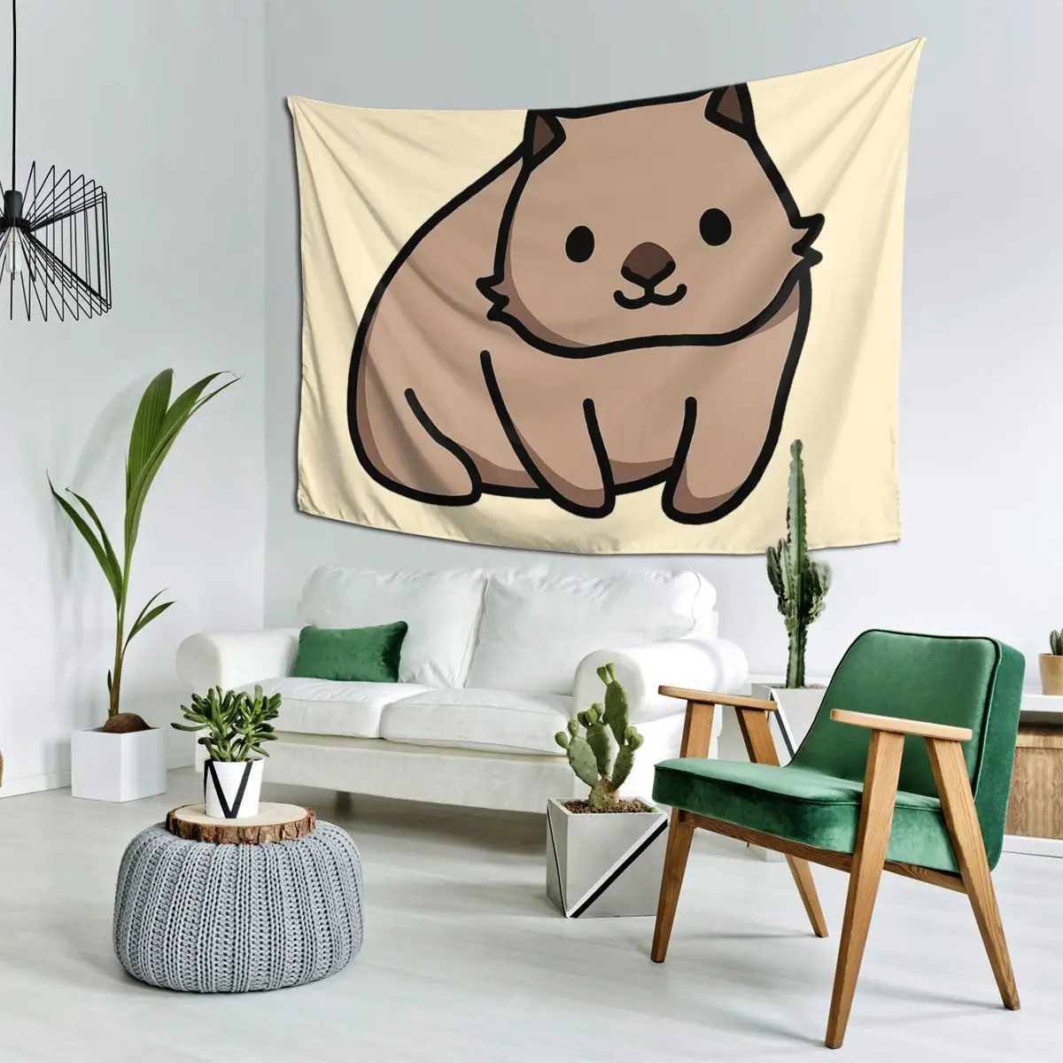 

Wombat 2 Tapestry Wall Hanging Aesthetic Home Decor Tapestries for Living Room Bedroom