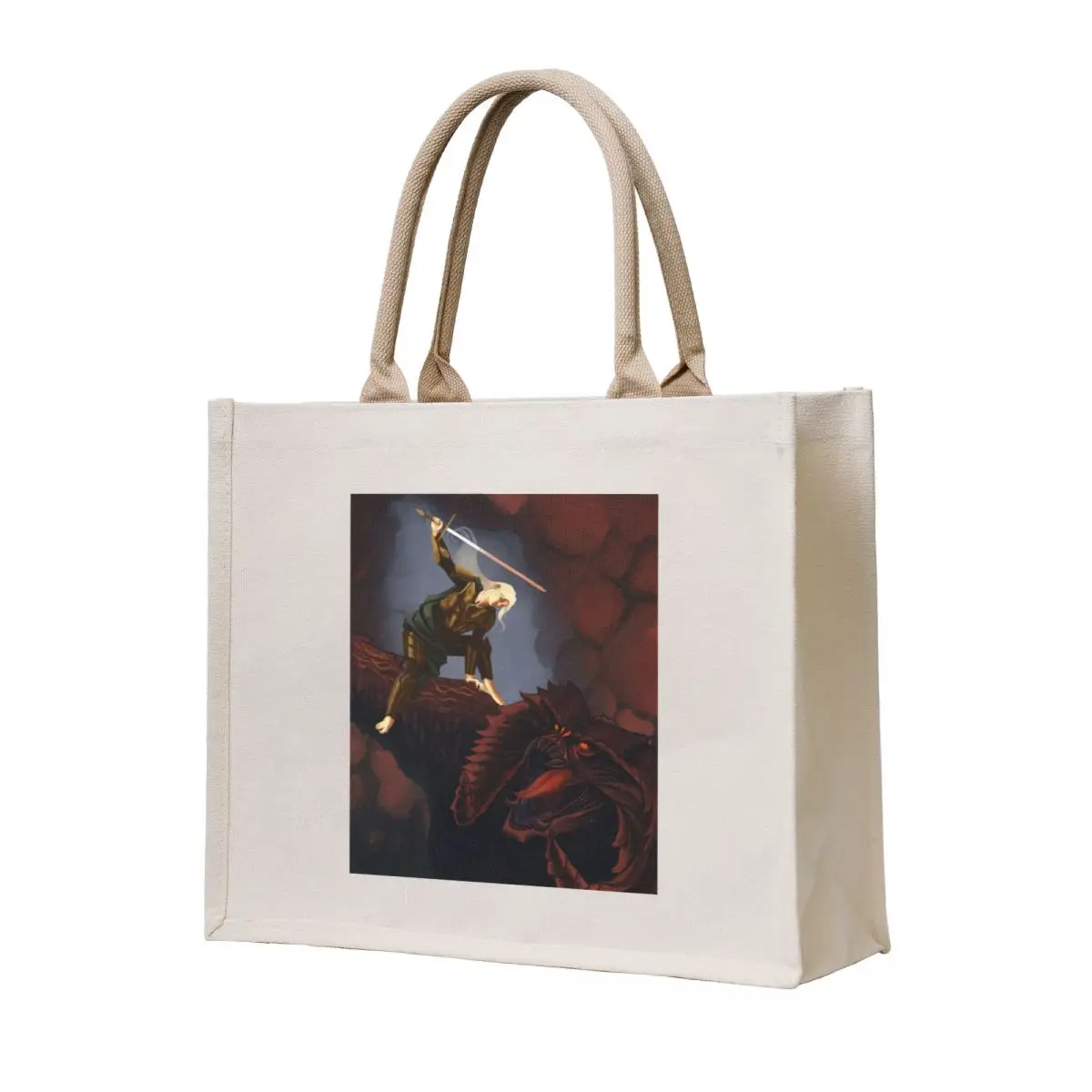 

Glorfindel and the Balrog Tote Bag supermarket folding bag foldable reusable bag Shopper handbag