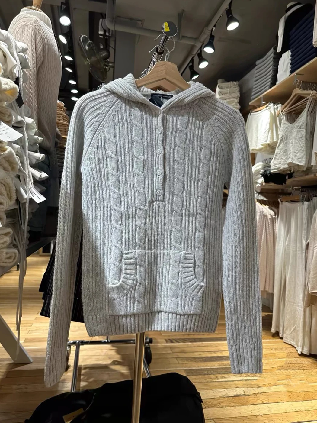 Pull à capuche tricoté torsadé pour femmes, vêtements de printemps, manches longues, pull décontracté pour filles, doux Preppy, Y2k