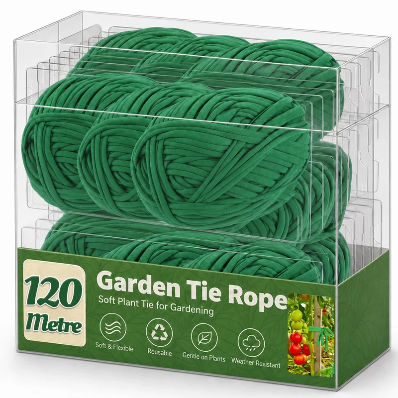 Grünes Garten-Seil Pflanzenstütze Weicher Stoffstreifen Tomatenranken-Seil Dehnbares Garten-Bindeseil Kletterpflanzen-Bindegurt