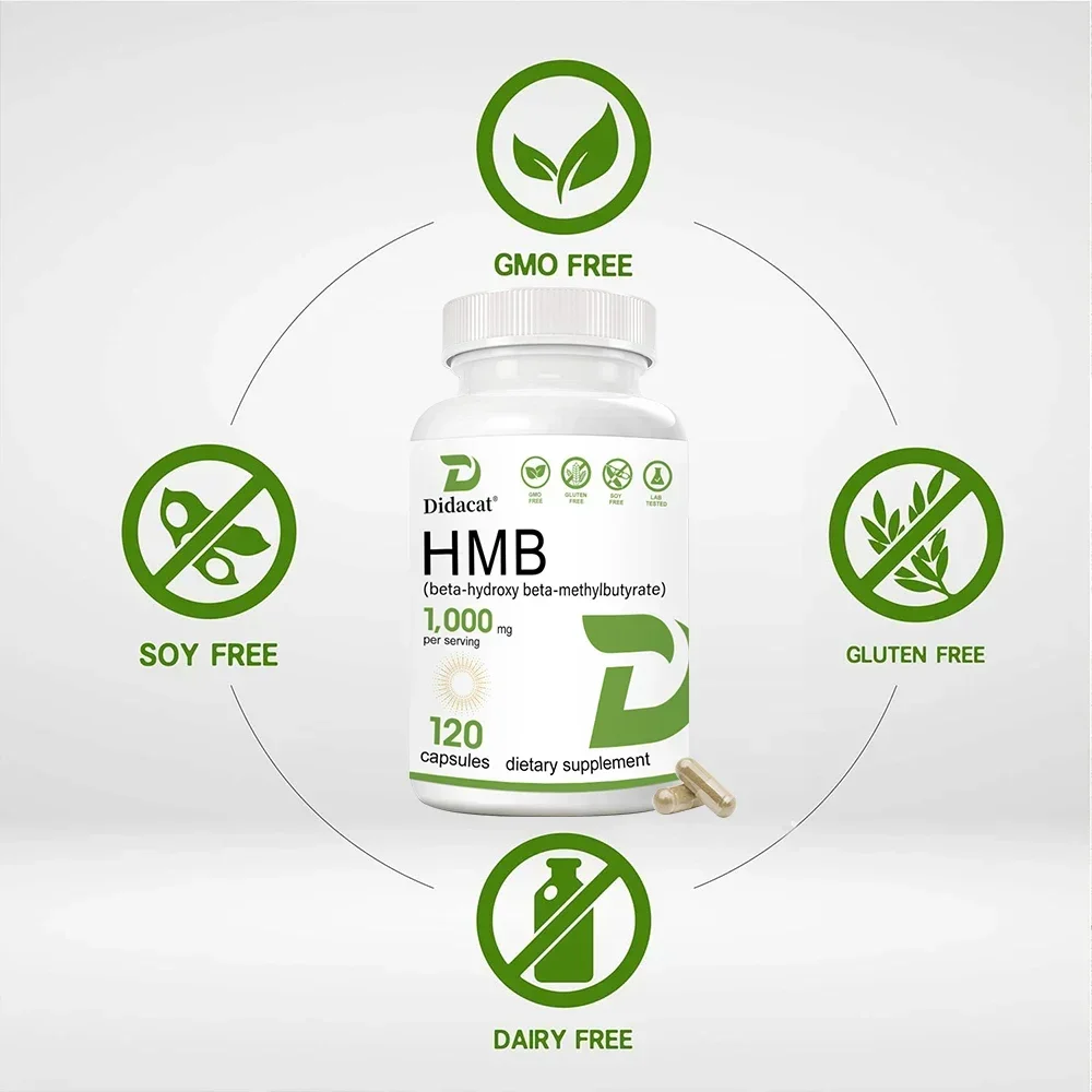 HMB Male Energy Booster - for Increased Muscle Mass and Athletic Strength, Energy Supplement, Endurance, Non-GMO, Gluten Free