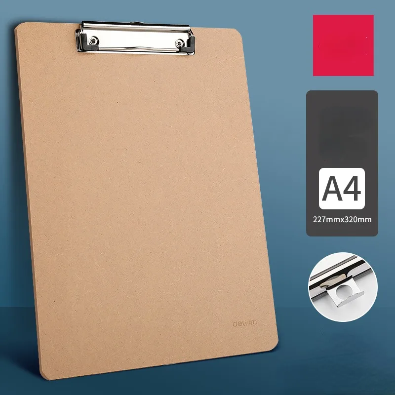 5pcs Pack Blank Sublimation MDF File Document Clipboard Folder with Metal Clip