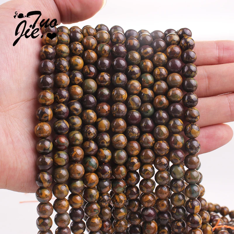 Cuentas Redondas Naturales de Piedra Preciosa Nuwa de 6, 8 y 10 mm, Cuentas Sueltas para Hacer Joyería, Hilo de 15 Pulgadas