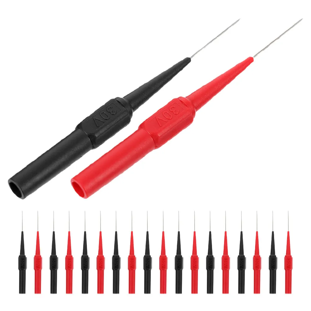 20Pcs Piercing Multimeter Test Probes Fine Tip Bendable Wire Insulation Penetration Probes for Automotive Electrical Diagnostics
