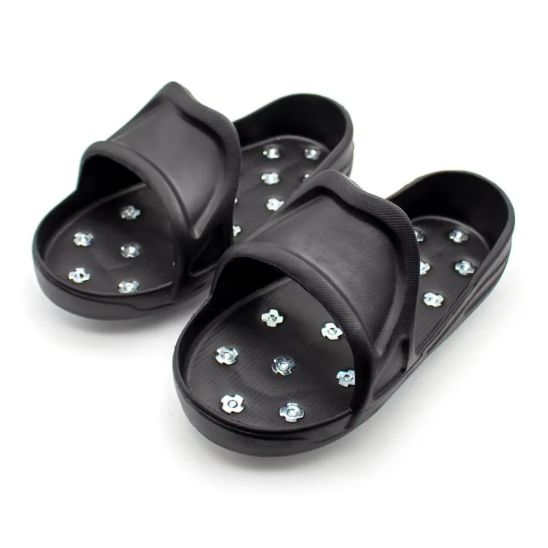 1 Pair Flexible Spiked Shoes for Epoxy Floor Coating Epoxy Paint Self-Leveling Cement EVA Soft Material