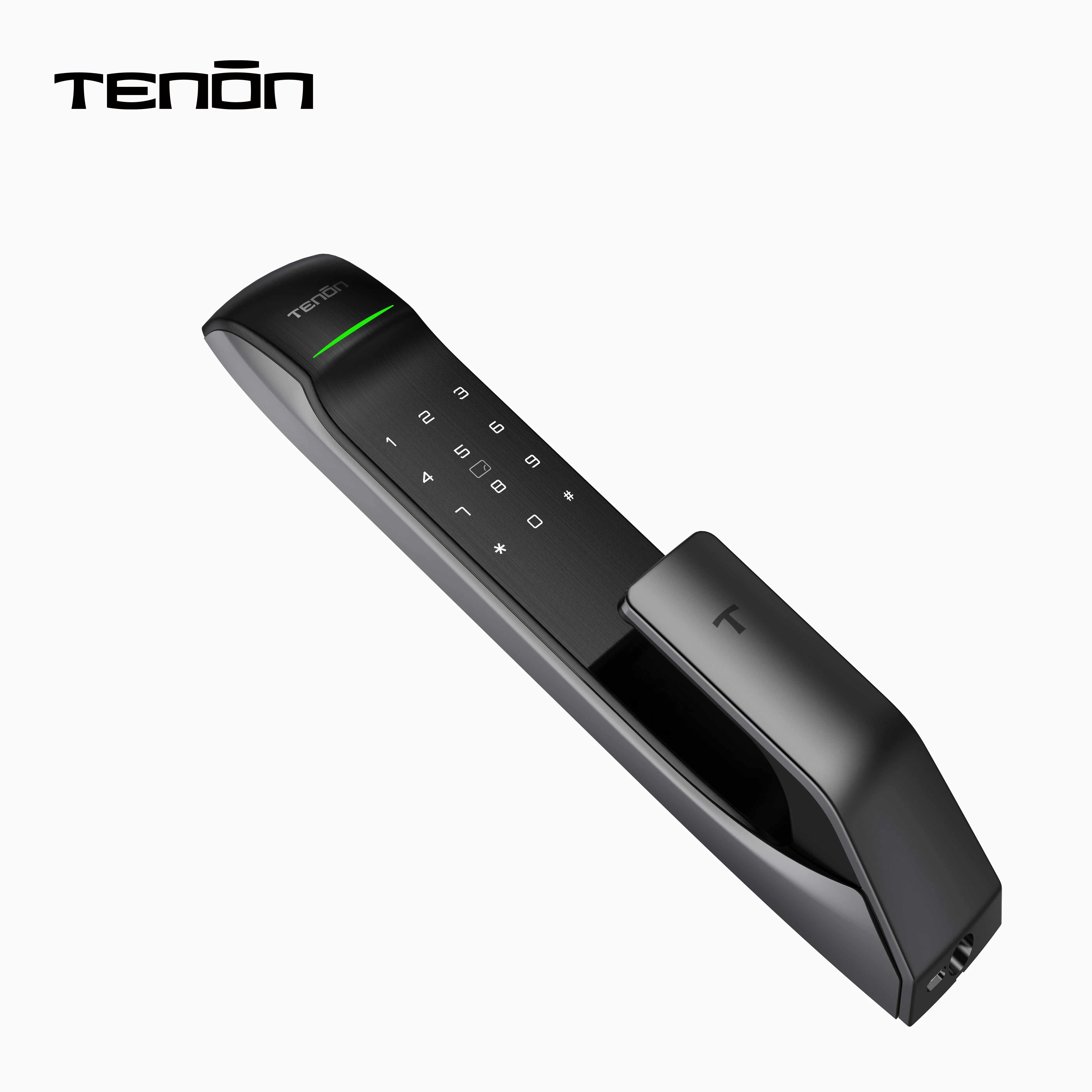 Tenon A2 Electronic Smart Lock Tuya Push Pull Intelligent Fingerprint Digital Smart Door Lock For Apartment Building