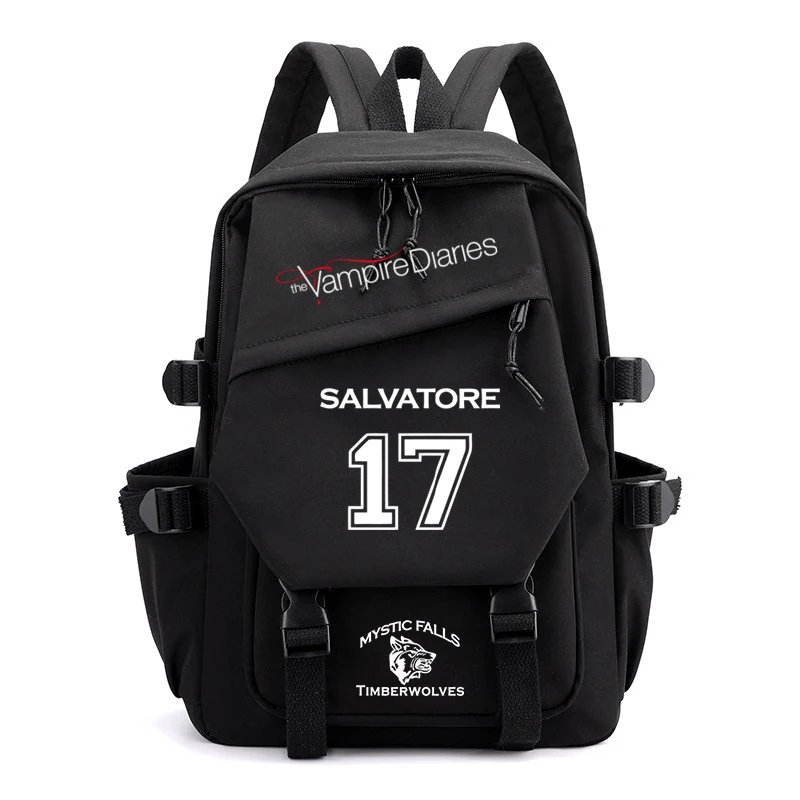 

Movie The Vampire Diaries Backpacks Student Canvas Schoolbag Fashion Travel Shoulders Bags Harajuku College Students Bagpack