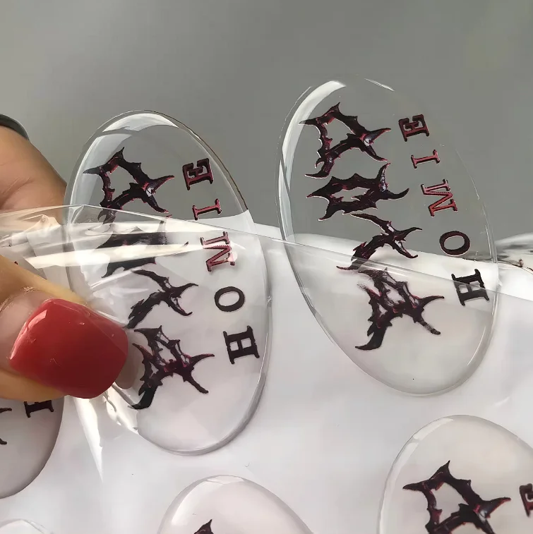 

100 шт. индивидуальные этикетки из высококачественной эпоксидной смолы 3D, прозрачный круглый логотип, печать купольных наклеек