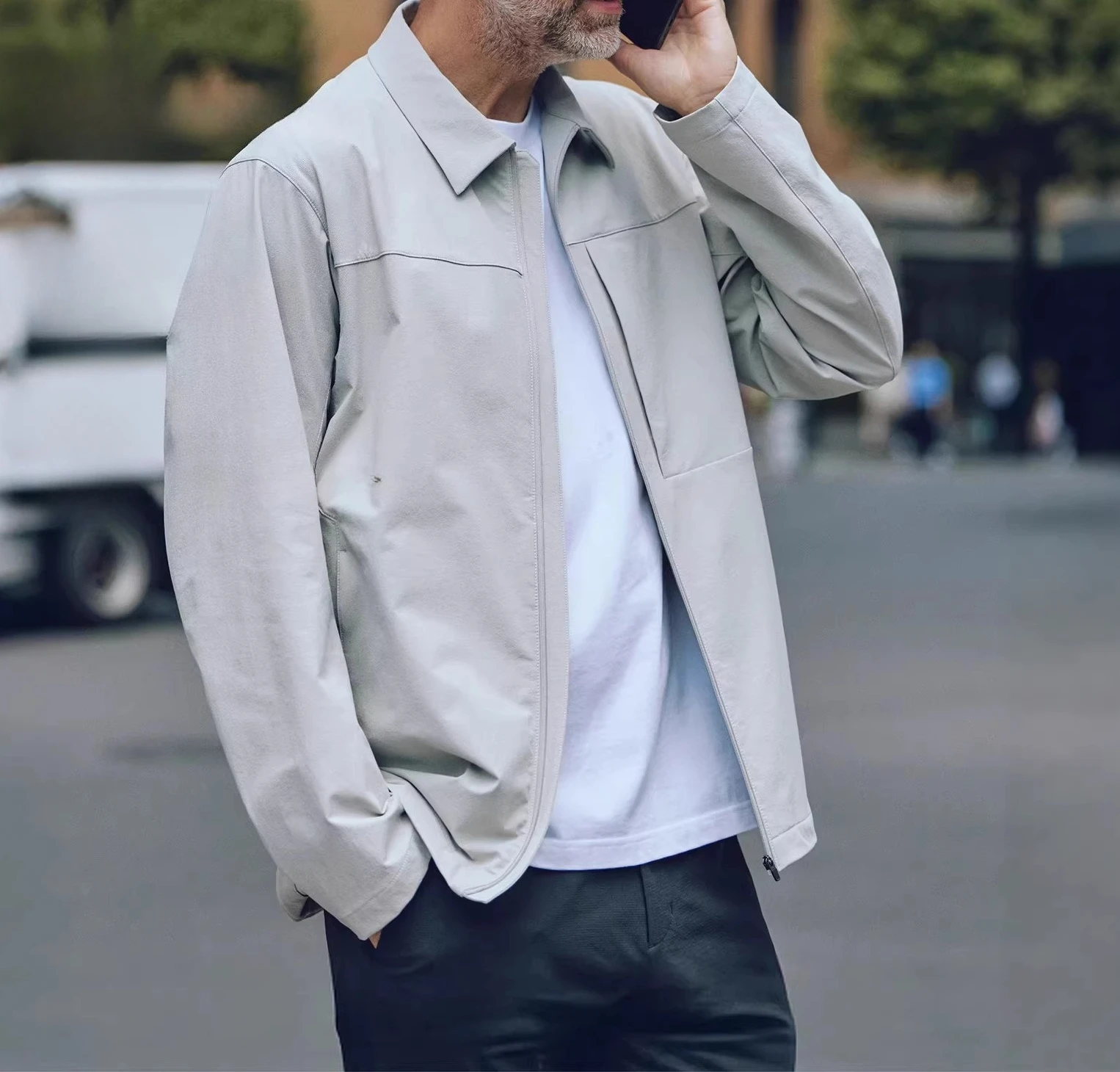 Men's Casual Short Jacket Thin 2026 Spring and Autumn New Stylish Simple Versatile Lapel Jacket