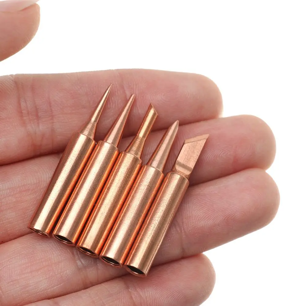 5/6 Pcs High quality Lead-free Nonmagnetic Soldering Iron Tip Solder Rework Station Tools For 936/937/938/969/8586 Welding Tips