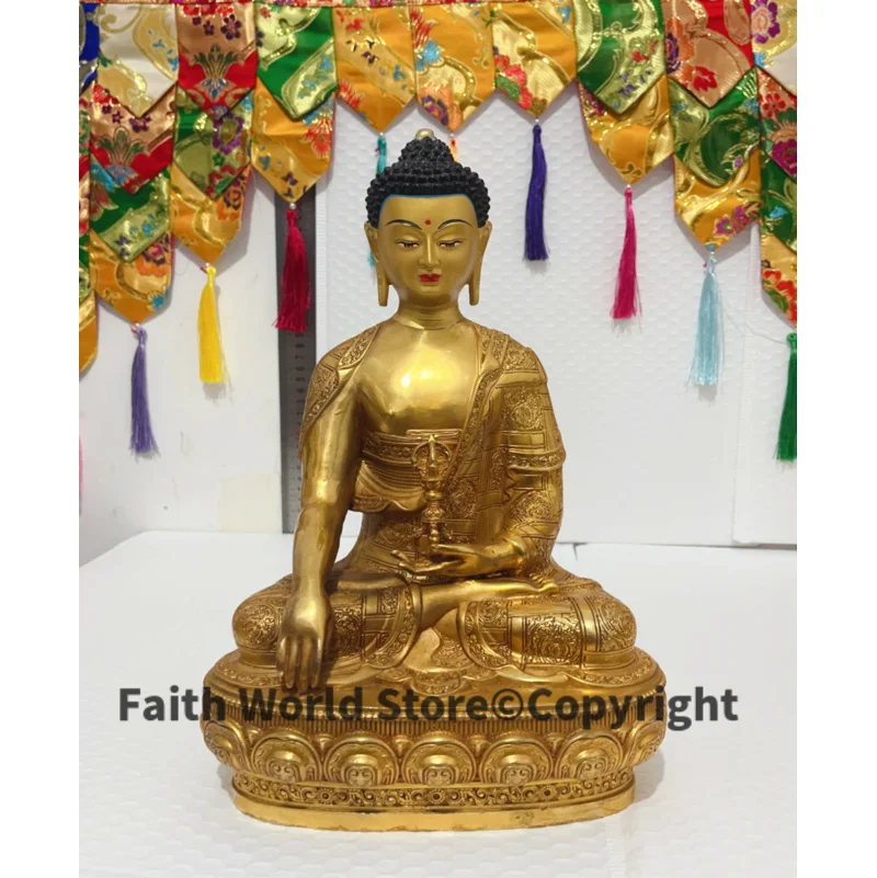 Imagem -06 - Vajra Mutukpa Buda Shakyamuni Gilding Estátua Exorcismo Familiar Abençoe a Sorte de Segurança Grandes Suprimentos Budistas Ásia Tailândia Atacado