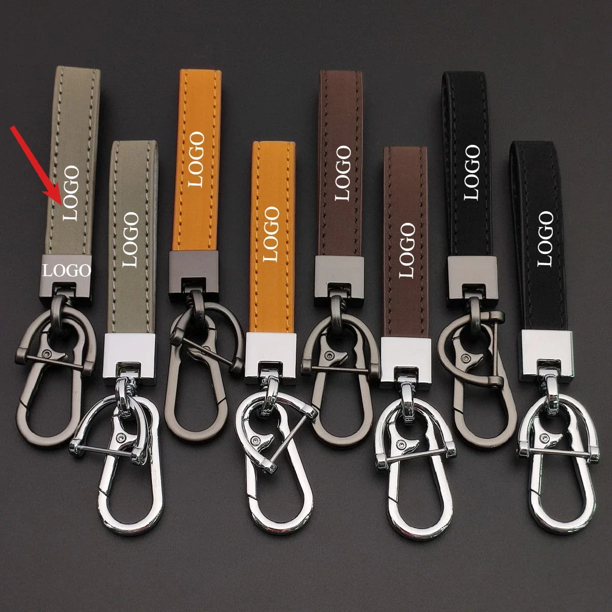 

Custom Keychain Personalized Creative Solid Color Leather Keyring Pendant Blank DIY Bag Car Key Ring Logo Gift Men and Women