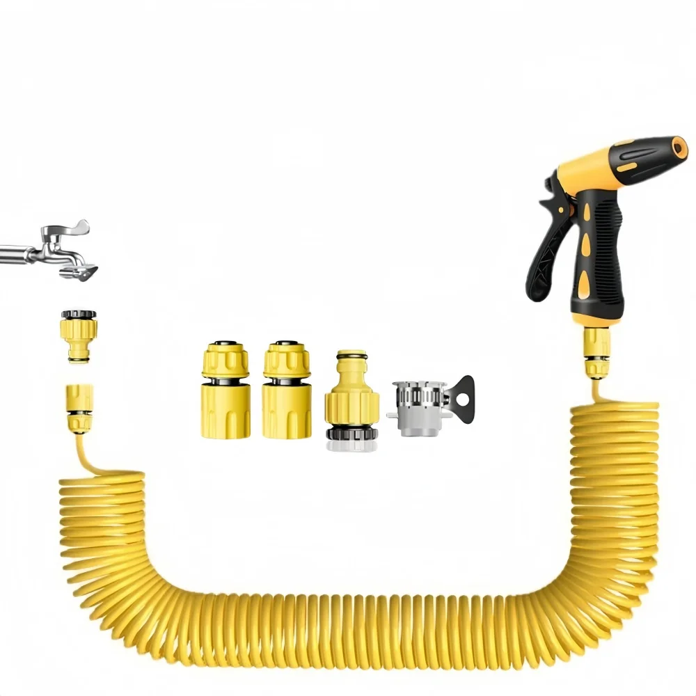 10-30 Meter Telescopic Spring Hose Water Hose Pipe with High-pressure Nozzle Pressure Washer for Garden Irrigation Car Wash