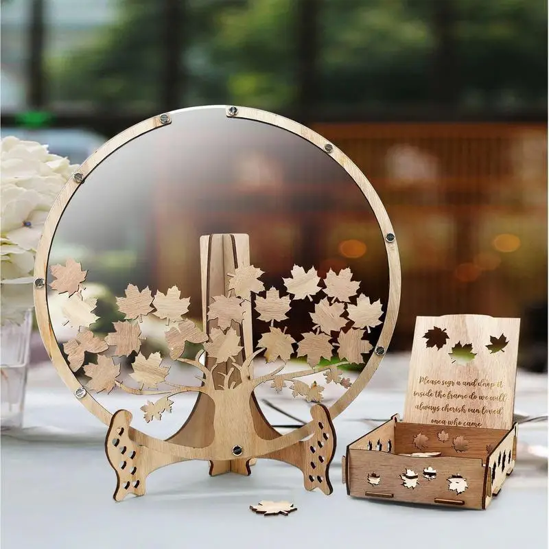 Maple Tree And Leaves Guest Book Alternative Wedding Guest Book Drop Box Guest Book For Wedding Guest Book Wedding Reception