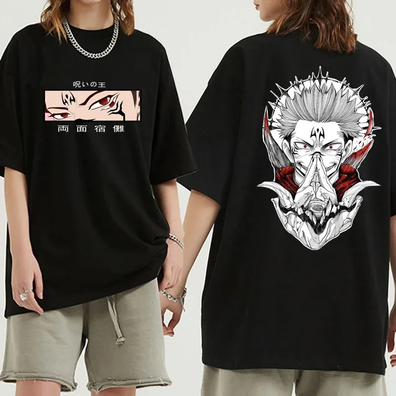 Hot Anime Ryomen Sukuna Cool Graphic Printed T-Shirt Men's Street Y2K Harajuku High Quality T-Shirt