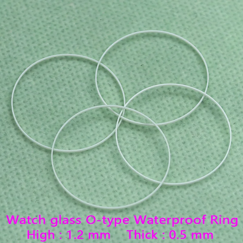 2/5 PCS Weiß Uhr Glas Wasserdichte Dichtungen Ring Durchmesser 25mm-36,5mm Hohe 1,2 MM Dicke 0,5 MM Uhrengehäuse Wasserdichte Dichtung Ring Teile – Detail 3