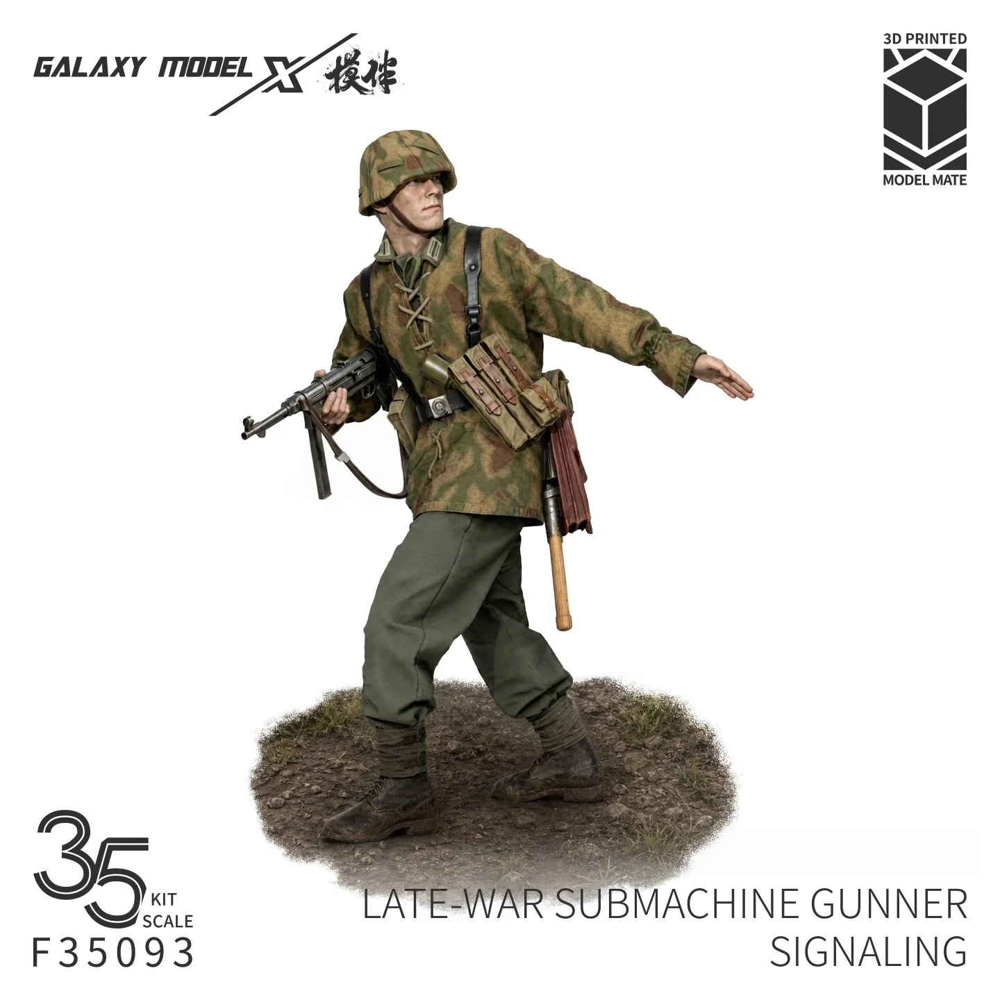 Galaxy F35093 1/35 Late-War Submachine Gunner Signaling 3D PRINTED KIT