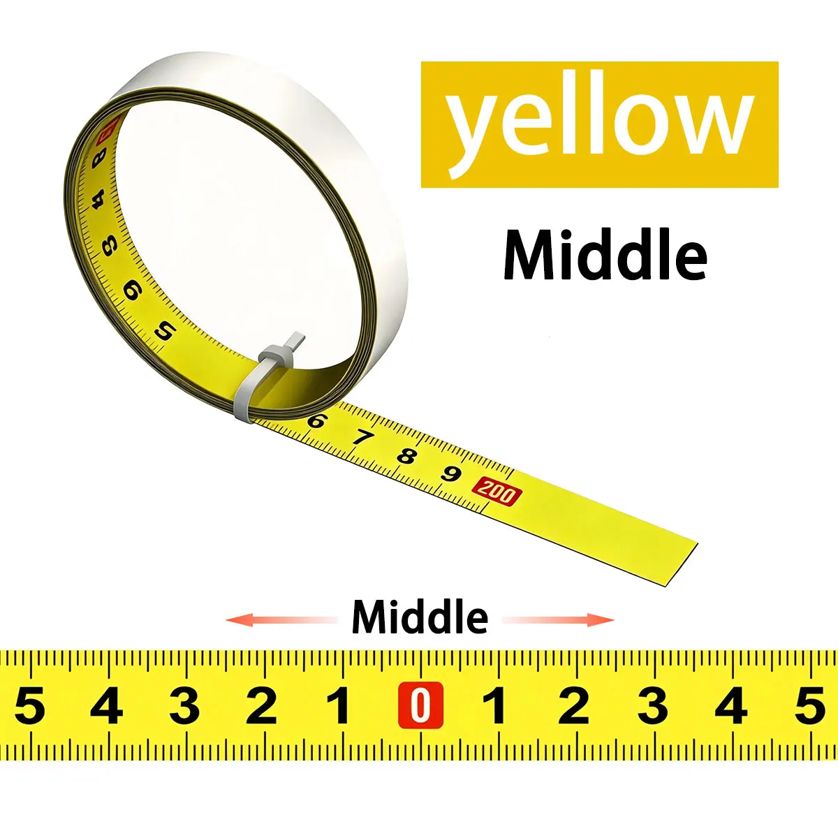Durable Self-Adhesive Measuring Tape Stainless Steel Workbench Ruler 1/2/3/5M Long Metal Tape Measure Router Table