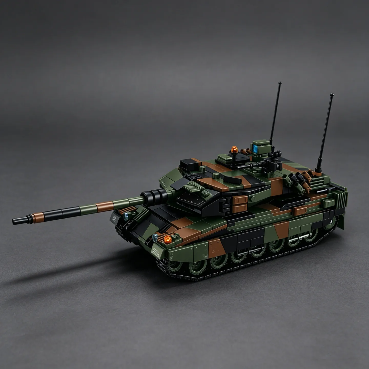 Leopard 2A6 Main Battle Tank Building Blocks Tracked Armored Vehicle Educational Toy MOC Model Figurine