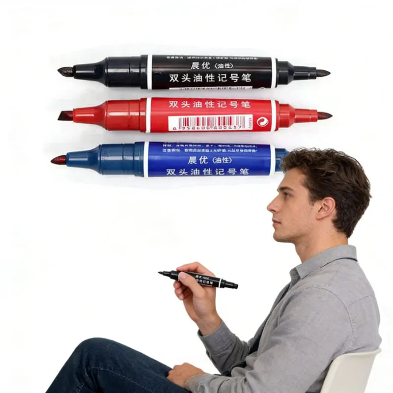 

Paint Markers 5 Pack Oil-Based Waterproof Permanent Marker Pen for Rocks Painting Wood Fabric Plastic Canvas Glass Mugs Stone