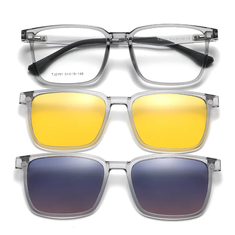 Flip-up Magnetische Clip-on Brillen Männer Frauen TR90 Polarisierte Myopie Sonnenbrille Nachtsicht Lesebrille Brillen