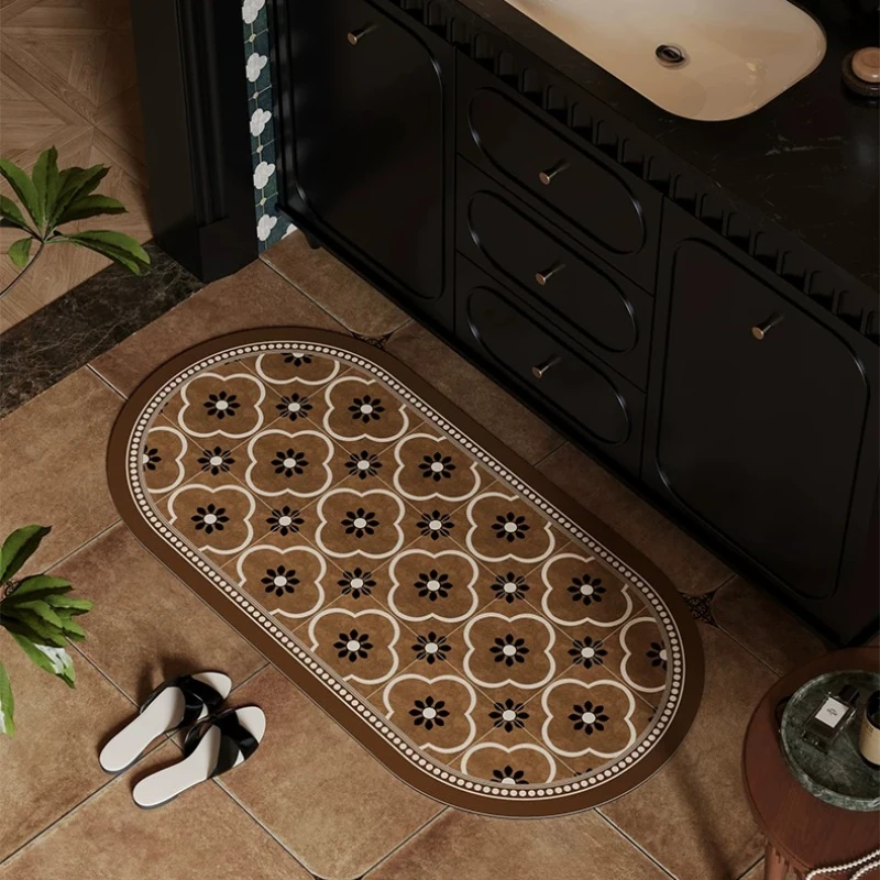 MELLON Bathroom Soft Diatomaceous Earth Bath Toilet Mat Shower and Sink Absorbent Antiskid Bathroom Drain Pad коврик для ванной