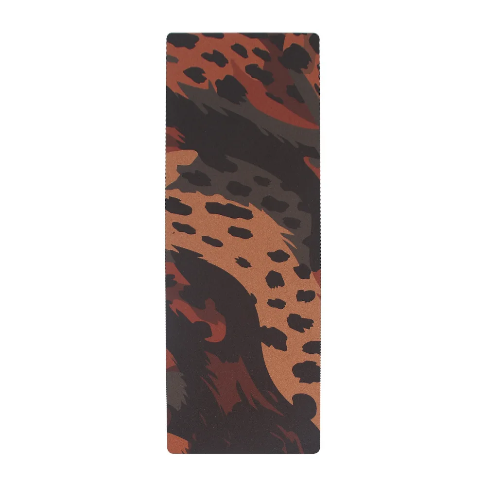 5Mm tiger print cork yoga mat, silent shock absorption and non-slip dance mat fitness home