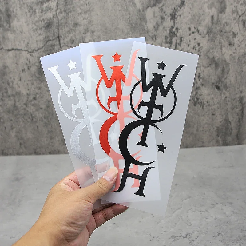 1PC Colorful Unique Font Car Decals, Different Color - Coded Designs, Perfect for Car Enthusiasts Loving Trendy Styles