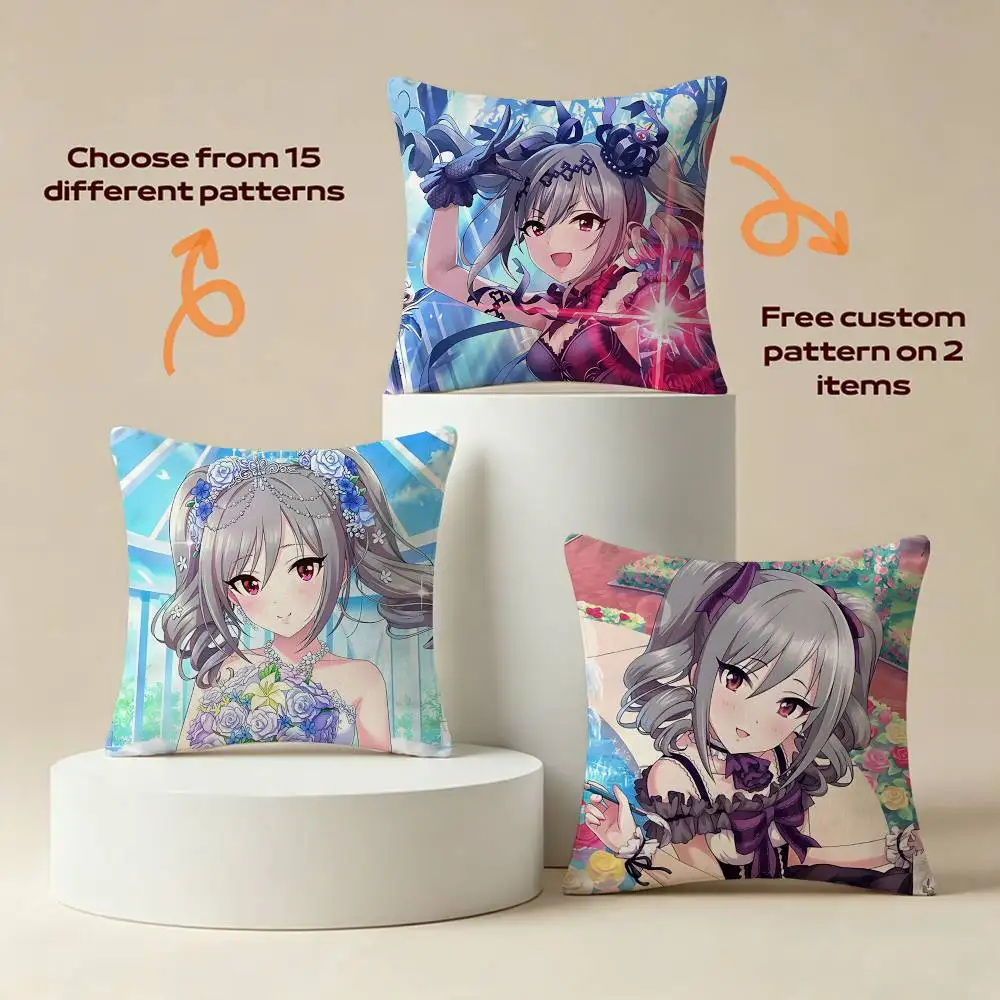 Rosenburg Engel Ranko Kanzaki Square Sofa Pillow Cover Solid Color Living Room Home Decor Cushion Case