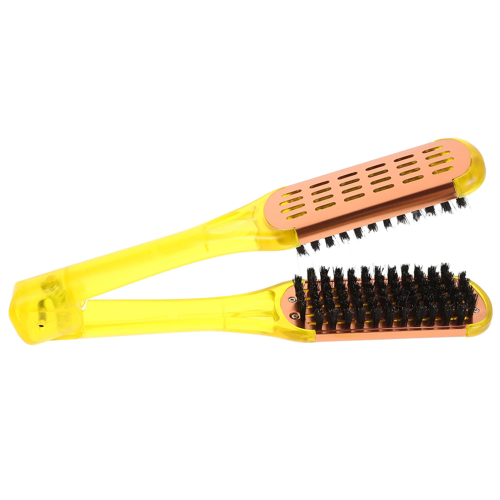 

Расческа-выпрямитель для волос, складная двухсторонняя расческа из алюминиевого сплава, матовая отделка, гладкая дорожная щетка для волос, расческа для выпрямления волос