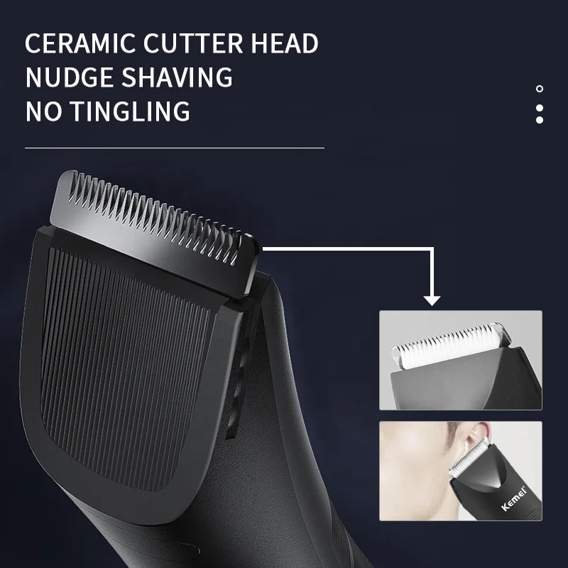 Kemei KM-1838 Lies Gebied Haar Trimmer Grasmaaier Keramische Blade Waterdicht Nat Droog Clippers Schaamhaar Oksel Body Haar Hygiëne Scheermes