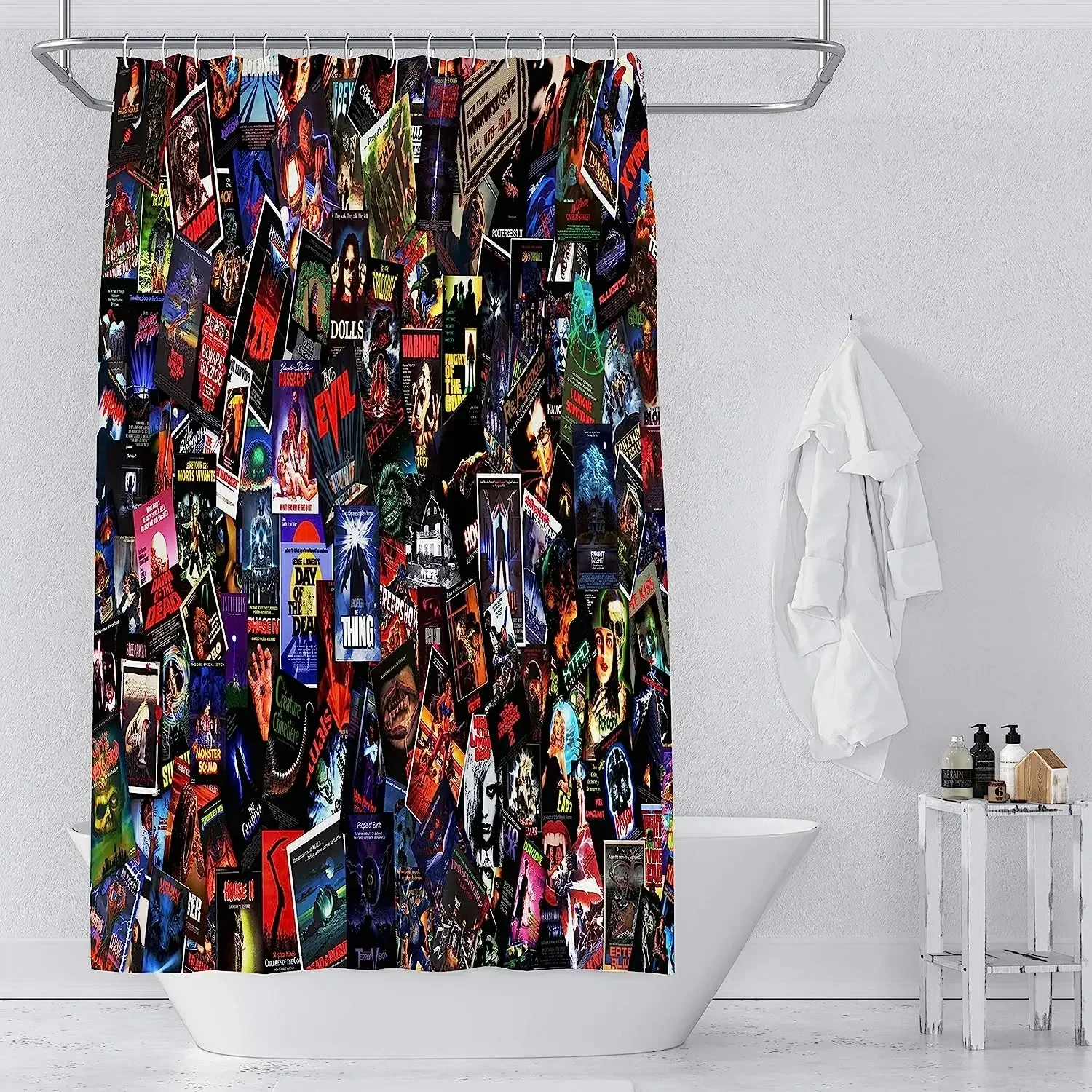 Musicals Broadway Collage And Black And Gold Greek Key Pattern Shower Curtains Waterproof Anti Wrinkle Bath Decor Customize