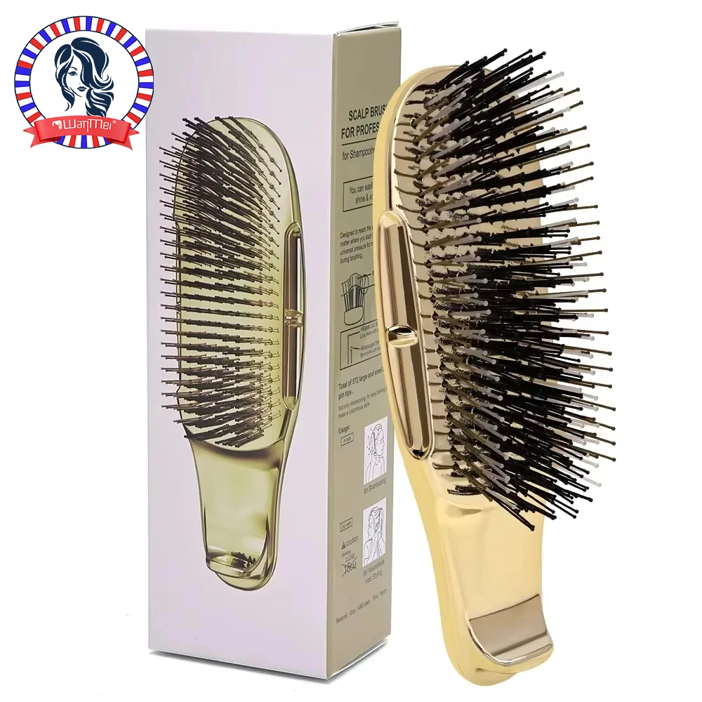 

Japanese Premium Rose Gold Shampoo Brush Scalp Massager Wet Detangling Hair Cleaning Comb for Hair Care