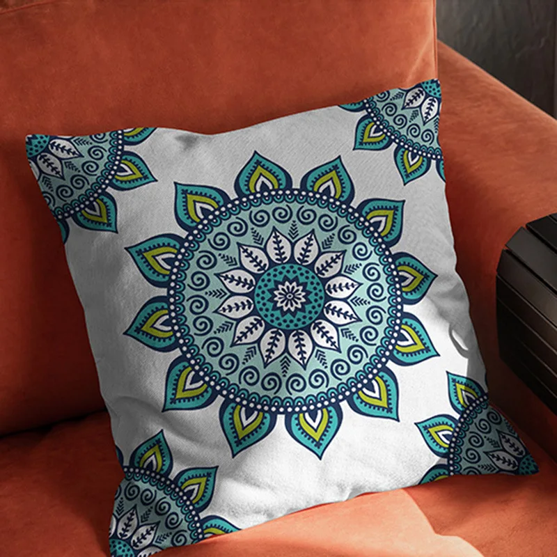Cotton Linen Throw Pillow Cover, Decorative Sofa Cushion Case, Home Living Room Sofa Decor, Cover Only (No Pillow Insert)