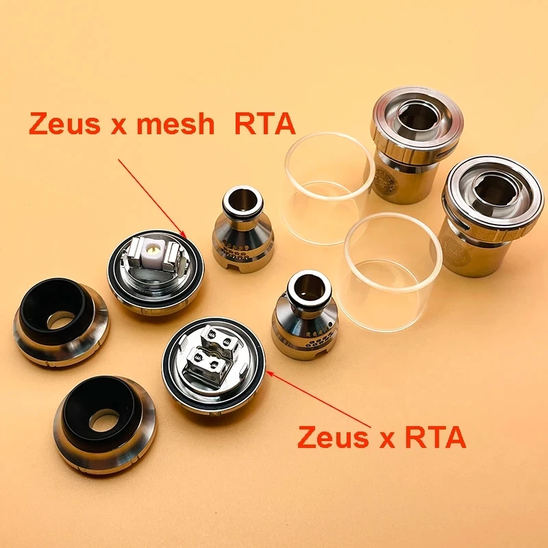 Top Zeus X Mesh RTA Tank Electronic E Cigarette Vape 4.5ml 25mm Coil Vapor DIY Deck Leakproof Atomizer for 510 Box Mod Vaporizer