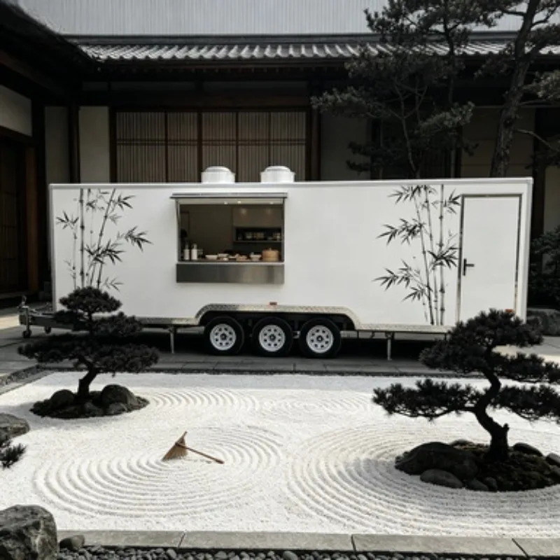 Multifunctional Food Trailer Towable for Hot Dog BBQ Ice Cream Coffee Fast Food Outdoor Commercial Use Steel CE Certified