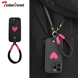 Crossbody Lanyard Wrist Strap Stand Phone Holder Case for Xiaomi Mi 14 13 12 11 Pro Lite Cover