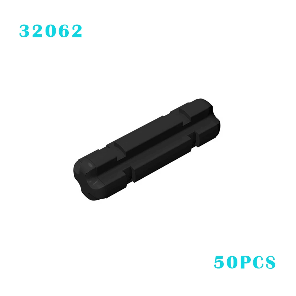 50pcs 32062 Axle 2L Notched DIY Bricks Collections Bulk Modular Toys For Technical MOC Set Buildings Blocks Christmas Gifts
