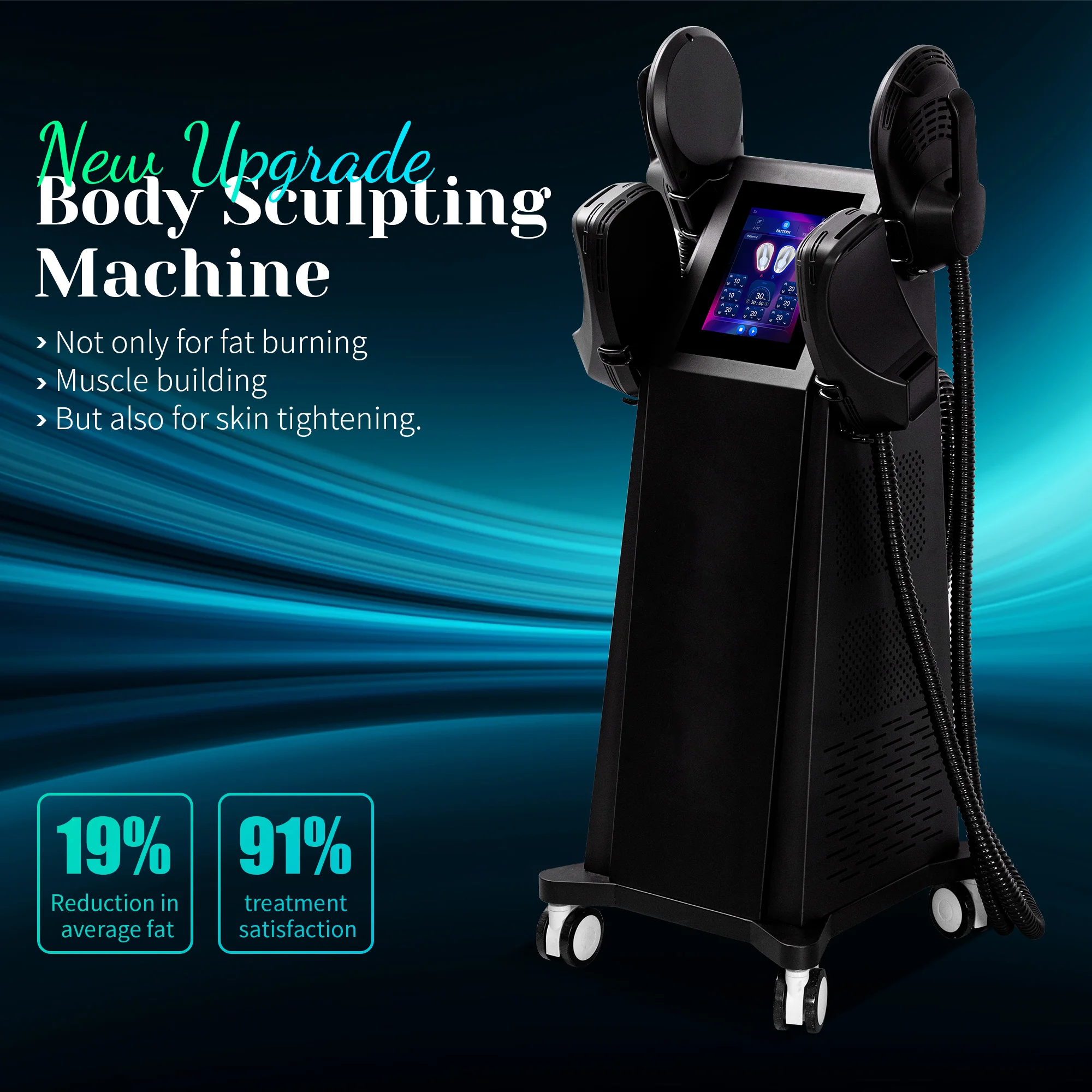 La migliore vendita Nova EMS Neo 6500W ad alta potenza 4 maniglie RF Hi-emt Body Sculpt macchina per stimolare i muscoli