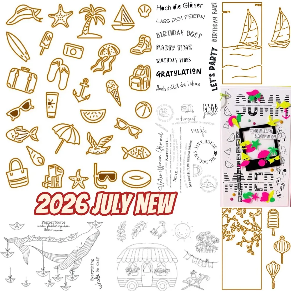 Nouveau 2026 : Kit de tampons et matrices « Cercle avec rangements» pour scrapbooking, journal, décoration, pochoir, gabarit de gaufrage, carte de vœux DIY faite à la main