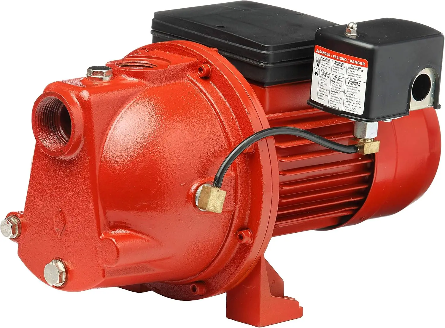 RL-SWJ100 1 HP, 17 GPM Dual Voltage (115/230 Volts) Cast Iron Shallow Well Jet Pump, Red, 97081001