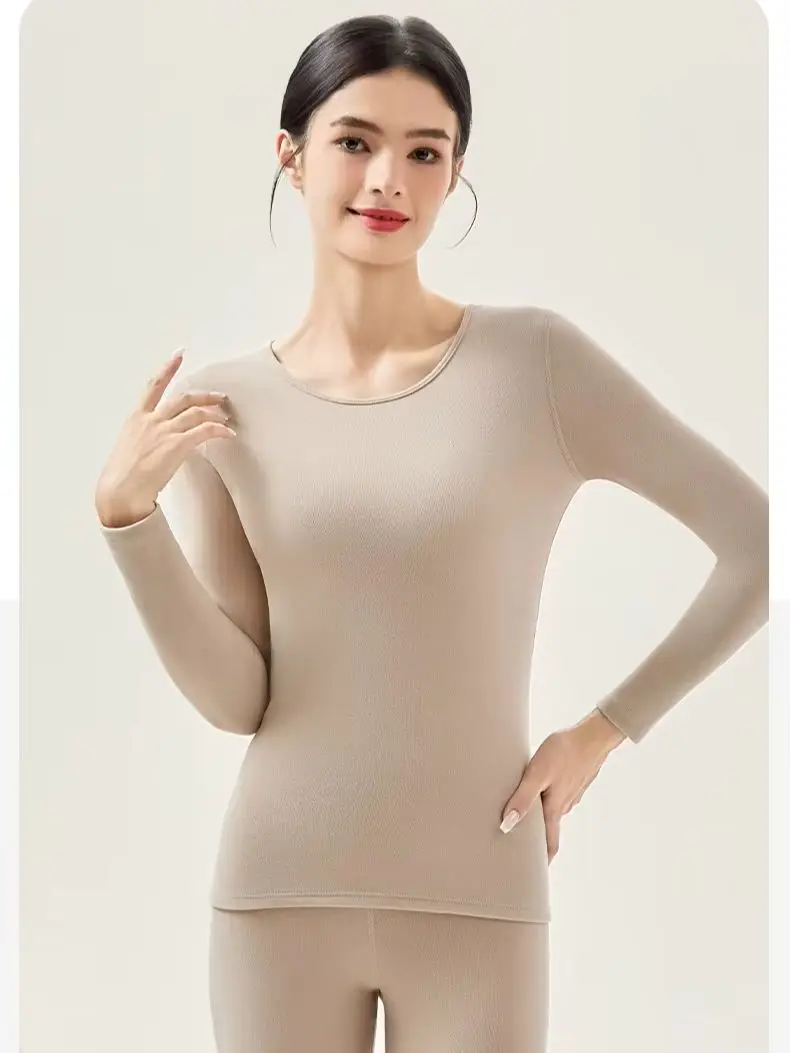 Thermal Underwear Set Women Men Antibacterial Fleece Lined Winter Warm Base Layer Long Johns Top And Bottoms Soft Stretchy