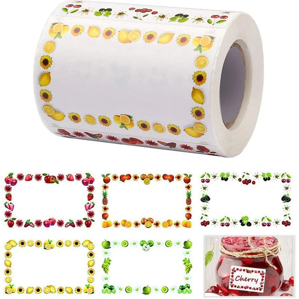 250pcs/roll DIY Sticker Personality Labels for Canning Jar Bottle Storage Seals Labels 3*5cm Blank Stickers for Kitchen Supplies